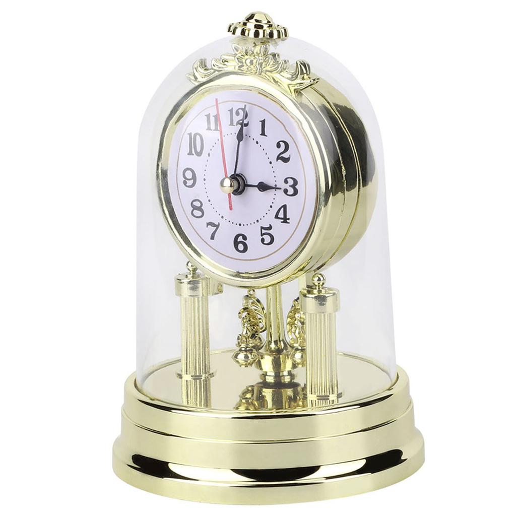 European Retro Living Room Clock Antique Silent Table Clock Home Decor