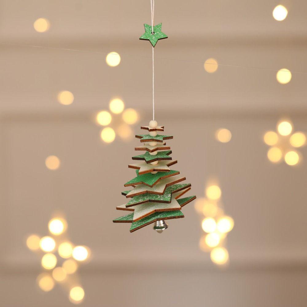 Three-dimensional Multilayer Christmas Tree Pendant Star Christmas Tree Ornaments Home