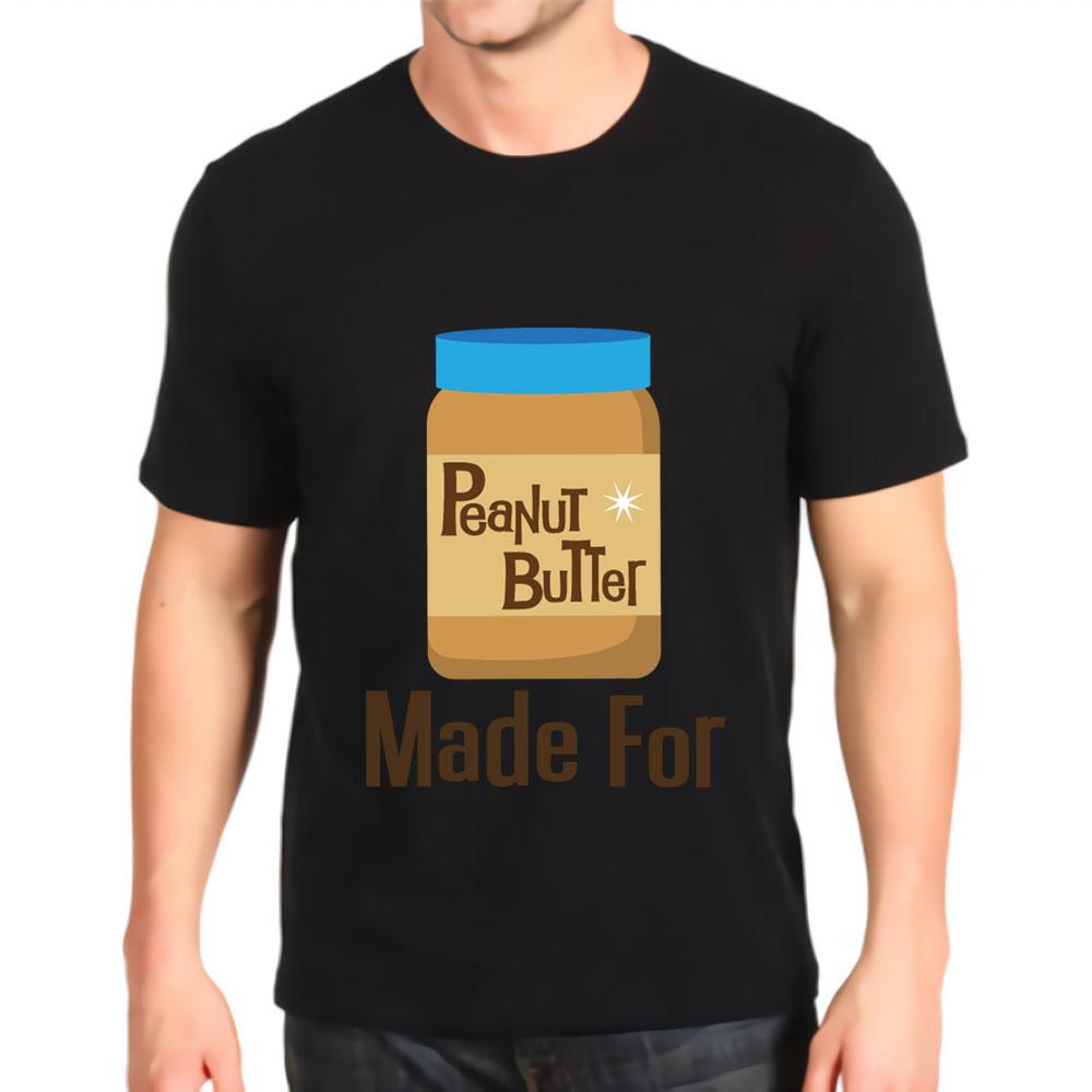 new Top Unisexs tshirt kawaii made for each other couples peanut butter t shir anime shirt graphic retro print Fashion