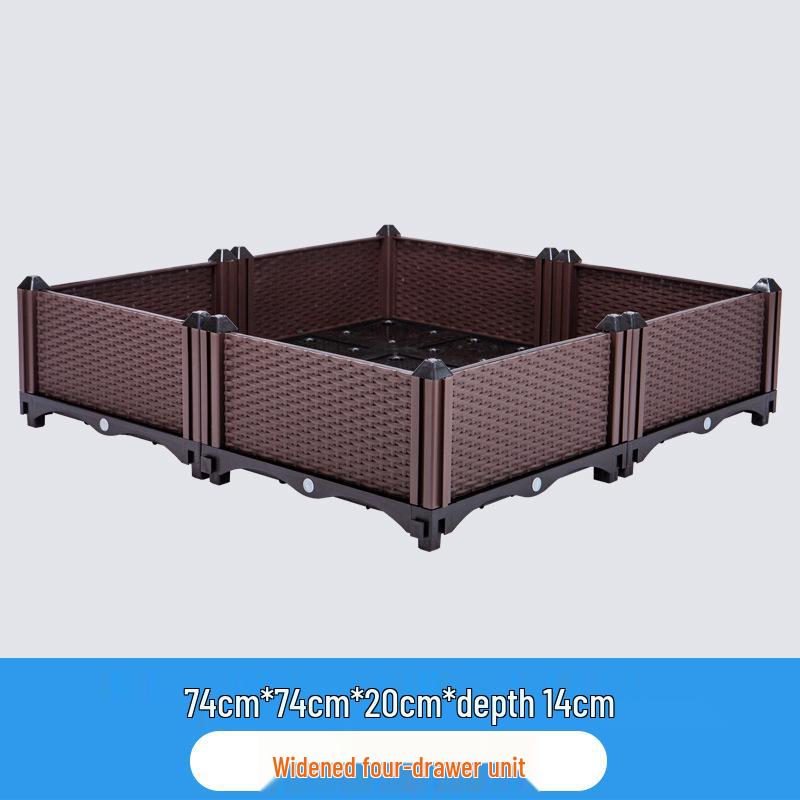 Thickened Plastic Vegetable & Flower Planter Box for Balcony, Indoor, Terrace, or Courtyard