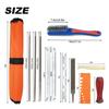 10/ 11/12 Pcs Set Professional Chainsaw Chain Sharpening Kit Tool Hardwood Handle Round/Flat File Guide Bar File Sharpener Tools