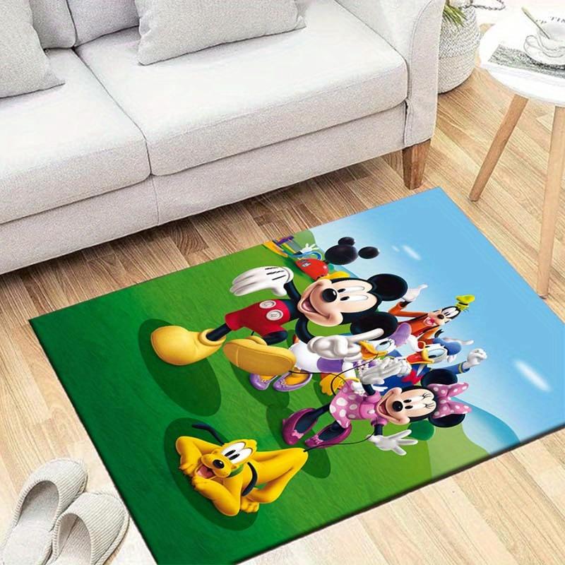 

1pc Mickey Pattern Area Rug Soft Flannel Floor Mat for Living Room, Bedroom, Sofa Coffee Table Floor Mat, Machine Washable 60cm by 90cm