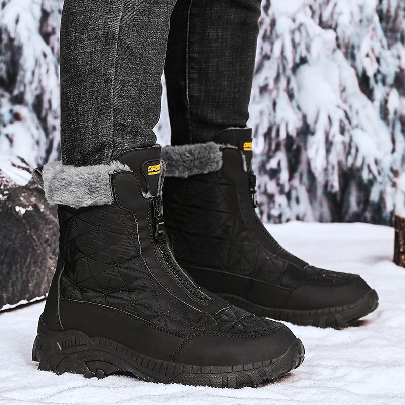 39-47 Herren Plüsch High-Top Outdoor Schuhe Übergröße Wanderschuhe Plüsch Warm Russische Winterstiefel Winterstiefel für Herren
