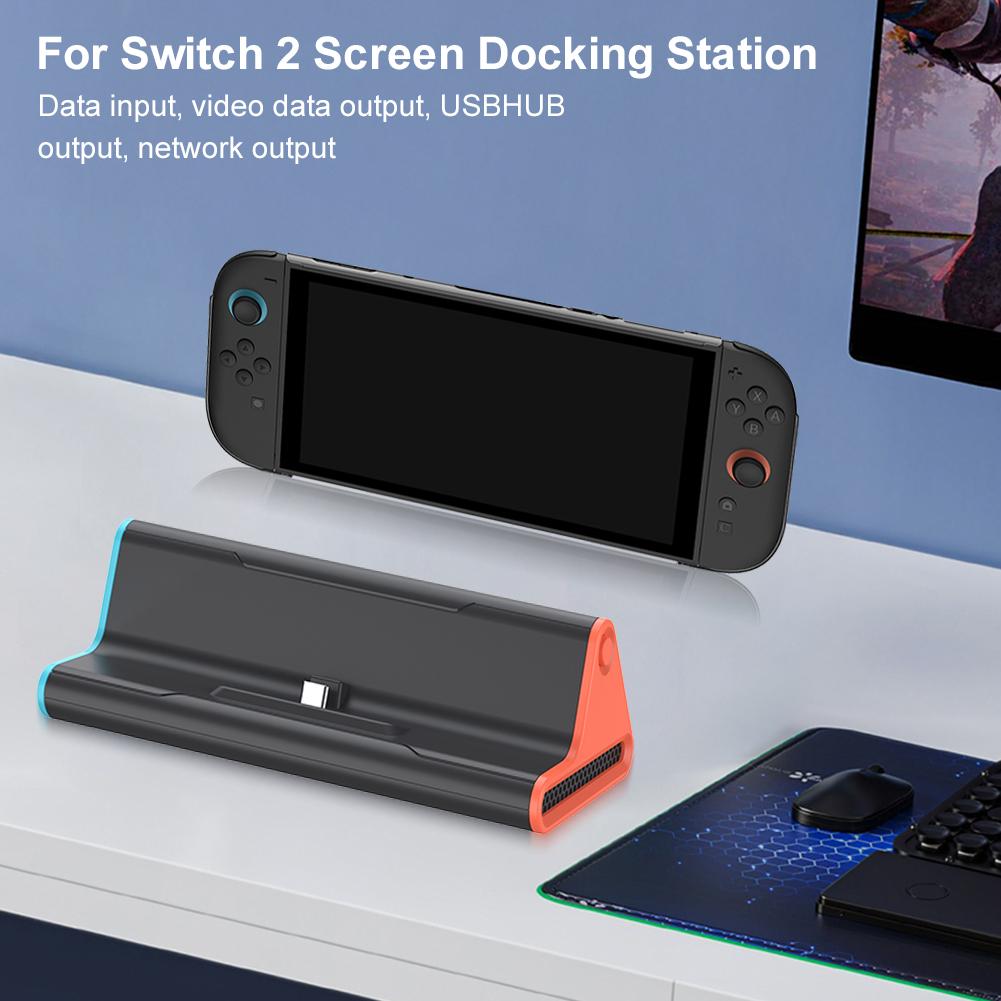 For Nintendo Switch 2 TV Dock Station with 4K HDMI-compatible /Type C Port /USB Port /100W Charging Docking Station for Switch 2