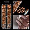 14pcs Resin Rhinestones Colorful Transparent Assorted Sizes Mixed Mini Gems Nail Art DIY Accessories