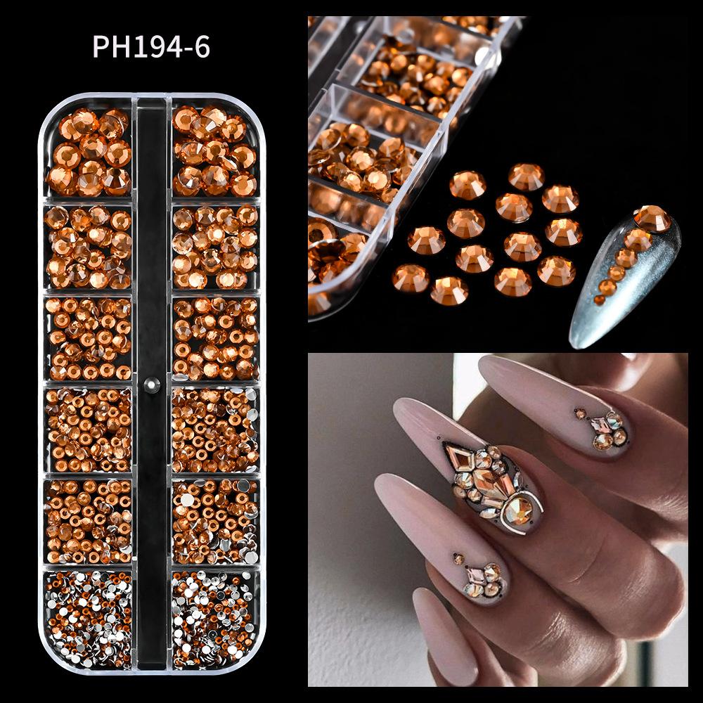 14pcs Resin Rhinestones Colorful Transparent Assorted Sizes Mixed Mini Gems Nail Art DIY Accessories