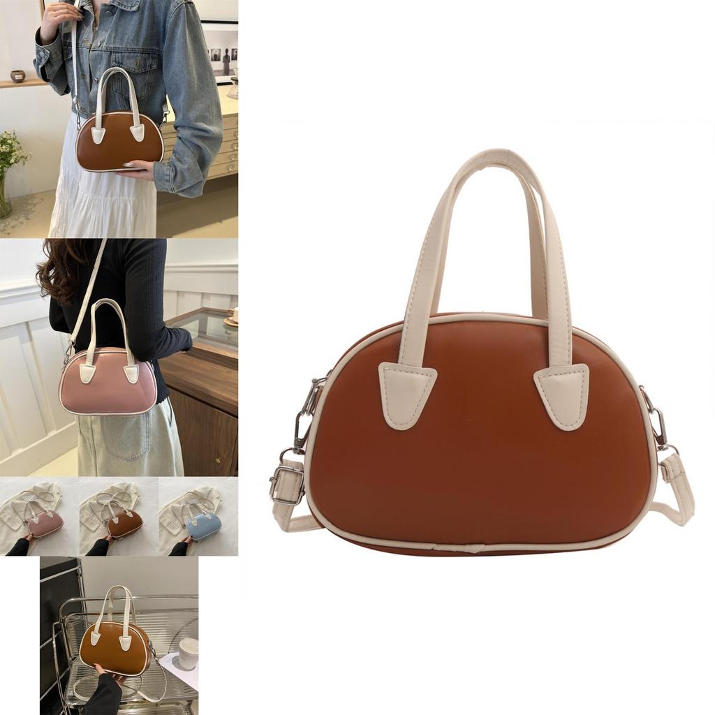 Trendy Korean Style Large Capacity Color Block Shell Bag For Stylish Women In Spring