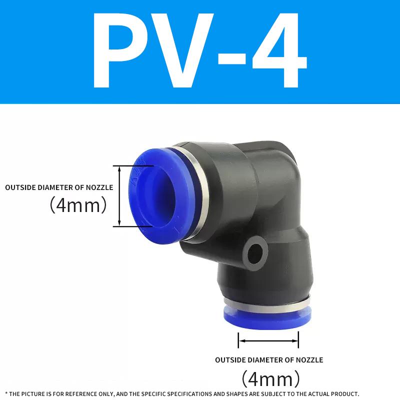 50/100/500/1000Pcs Pneumatic fitting PV pipe gas connectors direct thrust 4 to 12mm plastic hose quick couplings