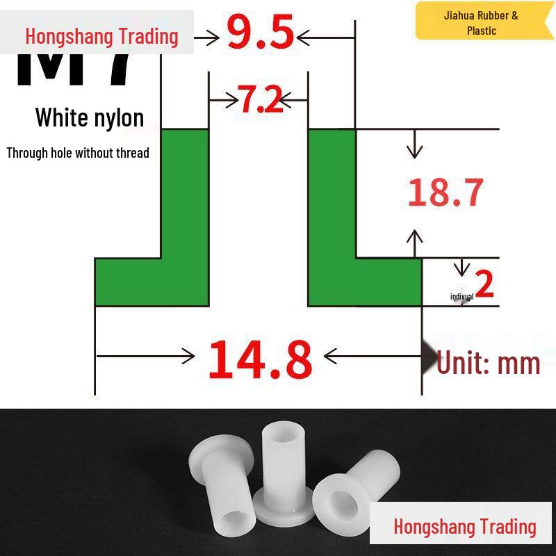 Step T-Shaped Nylon Insulating Bushing Washer, M3-M35 Thread Protection Spacer