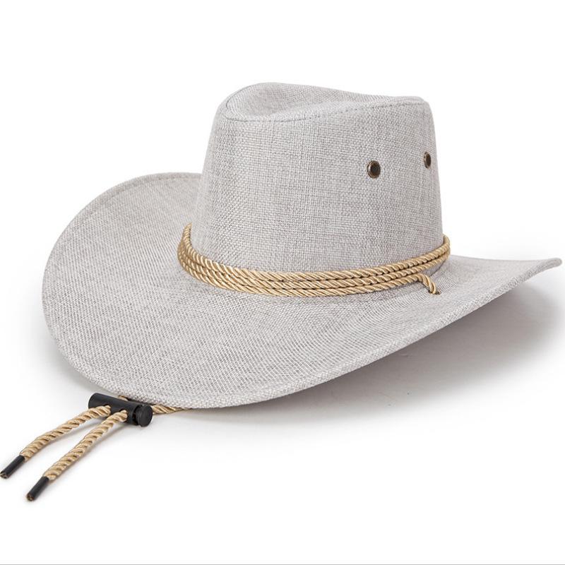 Men's Imitation Suede Western Cowboy Hat for Outdoor Camping & Hiking