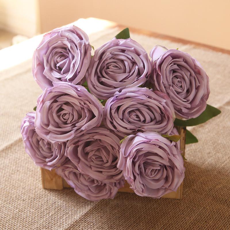 Rose Wall Decor Artificial Flowers For Wedding Home Photography With Silk Material
