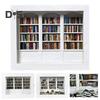 Ångest Bokhylla Miniatyrbibliotek med 200 st Miniböcker Skaka bort din ångest Träbokhylla Sensorisk leksak för Hem Kontorsinredning