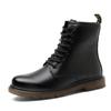 Martin boots autumn and winter velvet thickened British style black tooling men's leather shoes high-top warm cotton shoes