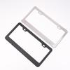 1 Set American Auto Accessory Universal Stainless Steel License Plate Frame Black Bracket Number Plate Tag Cover For Front Rear