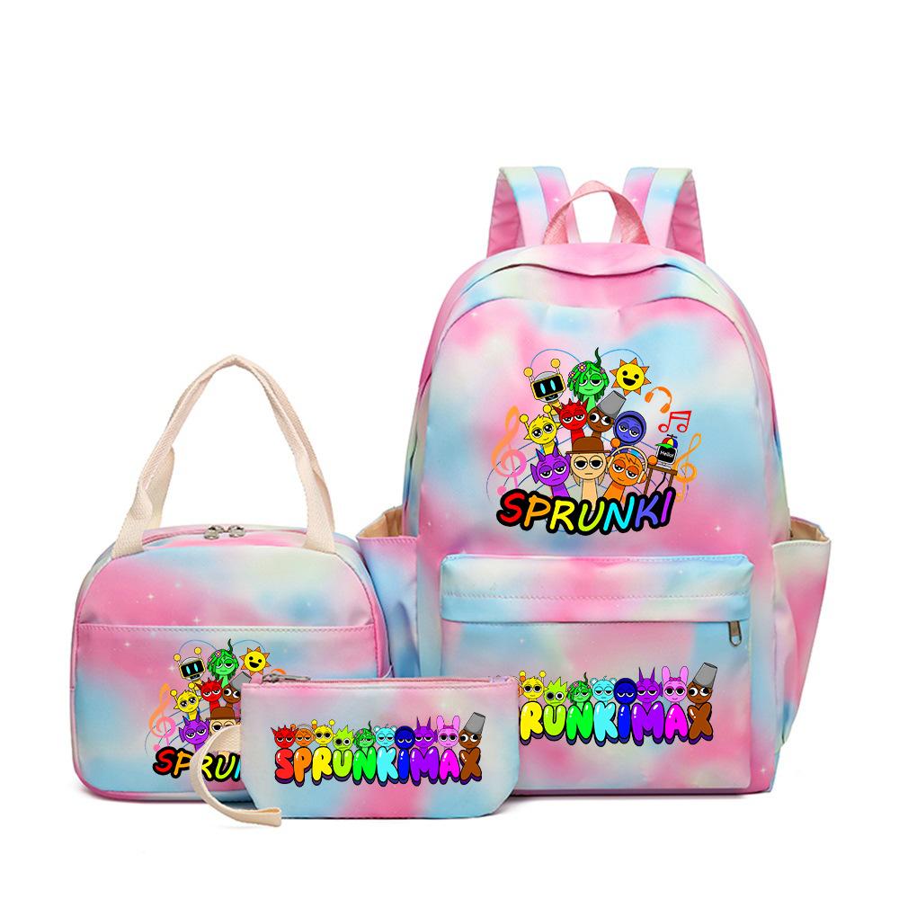 Rhythm box sprunki peripheral schoolbag boys and girls schoolbag primary school junior high school students backpack D