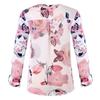 Premium Quality Chiffon Women Casual Floral Printed Buttons T-shirt Irregular Tops Blouse
