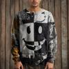 Men's Long Sleeve Pullover Sweater Casual Halloween Print Knit Oversized Sweater