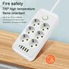 EU Plug AC Outlets Multitap Socket Electrical Power Strip With USB Type C Fast Charging Network Filter Adapter 2M Extension Cord