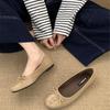 French Square Head Shallow Mouth Single Shoes Women's 2025 Spring New Small Man with Skirt Doudou Shoes Women's Soft-soled Flats