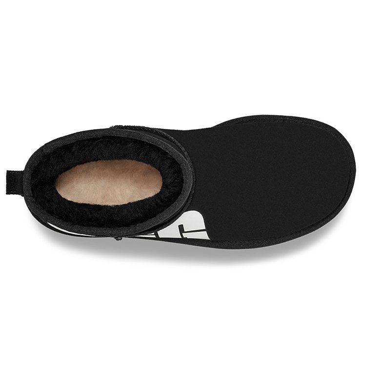 UGG Klassische Ultra Mini 'Black White' Damen 1126373-BLK