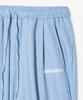 LENGAGEMENT Two-Tuck Wide Elastic Denim Slacks [Light Blue]