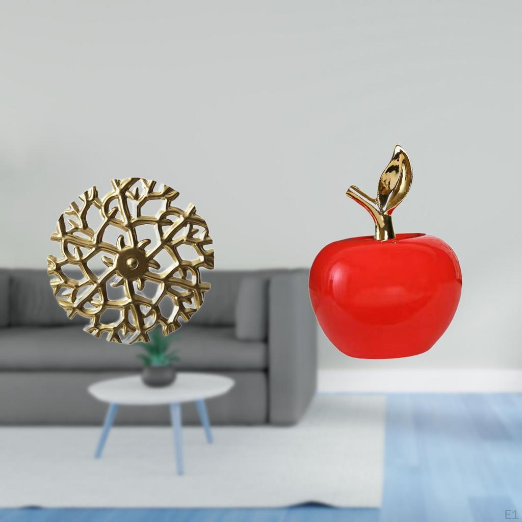 Rustic Scenic Metal Wall Art Sculpture And Ceramic Figurine Fruit Statue Plaque 3D Hanging Pendants