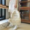 Bag Large Shoulder Capacity Simple Backpack School Junior Students Nylon Unisex