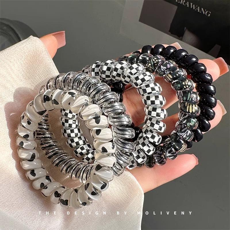 Modische bunte Haargummis - Hochelastische und strapazierfähige Bänder für Damen-Pferdeschwänze