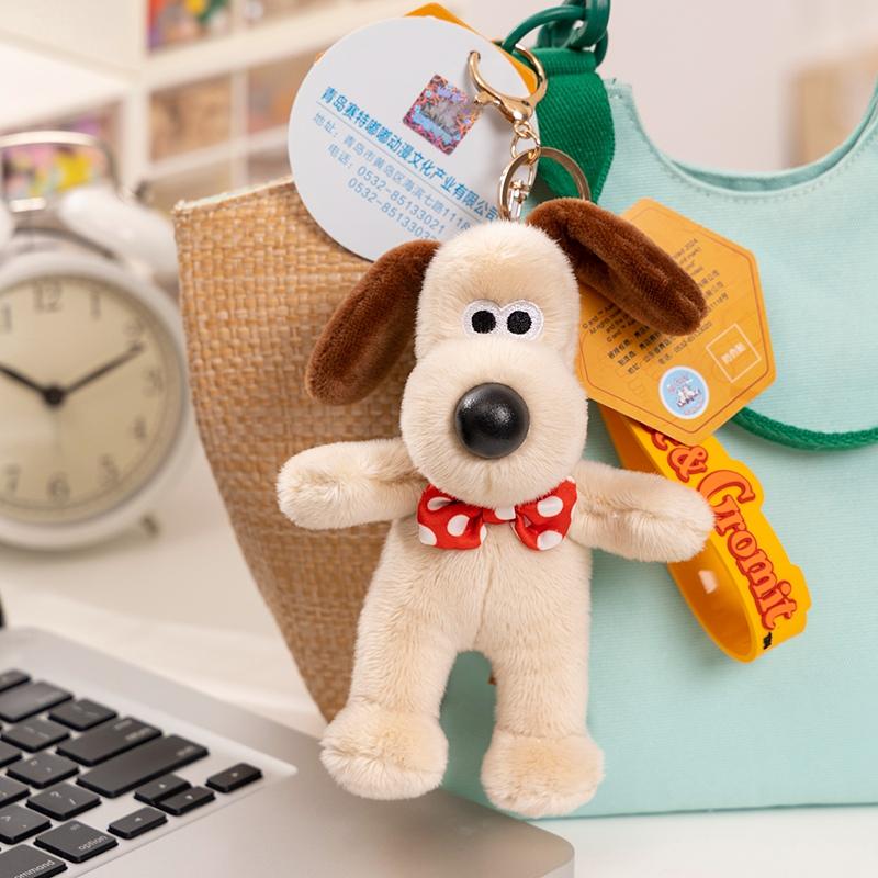 Wallace&Gromit Plush Toy Kawaii Gromit Wallace Toys Cartoon Dogs Bag Pendant Key Chain Anime Cute Puppy Stuffed Dolls