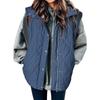 Women's Solid Color Fashionable Zipper Button Pocket Vest Jacket