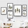 Simple Modern Nordic Ice and Snow World Watercolor Elk Christmas Art Decor Picture Material