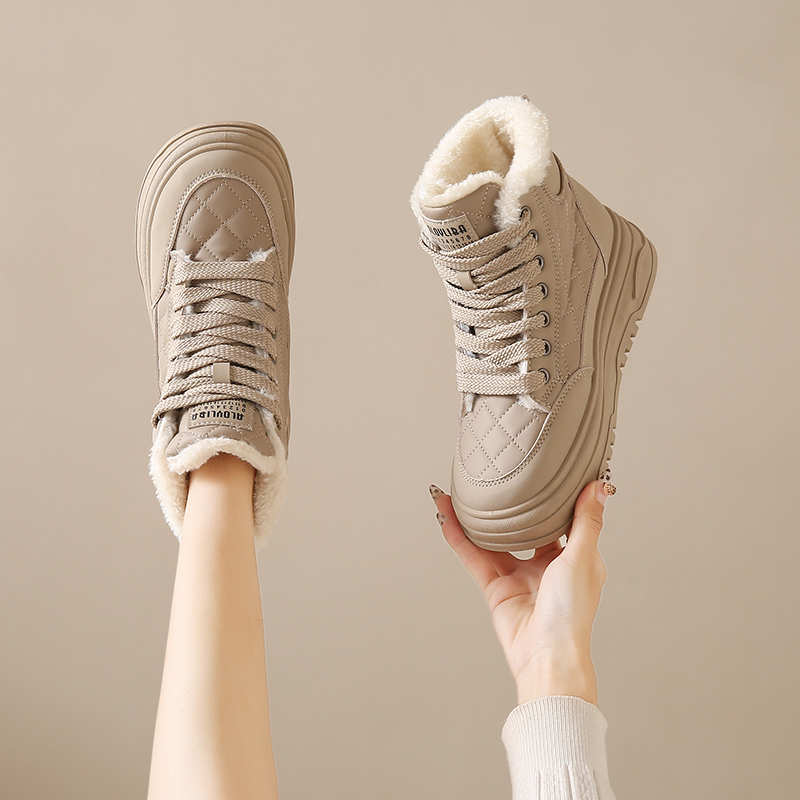 Flat-heeled High-top Size 50 Women Shoes Shoes Ankle Boots Female Angle Boots Sneakers Sport Stylish Top Grade Unusual