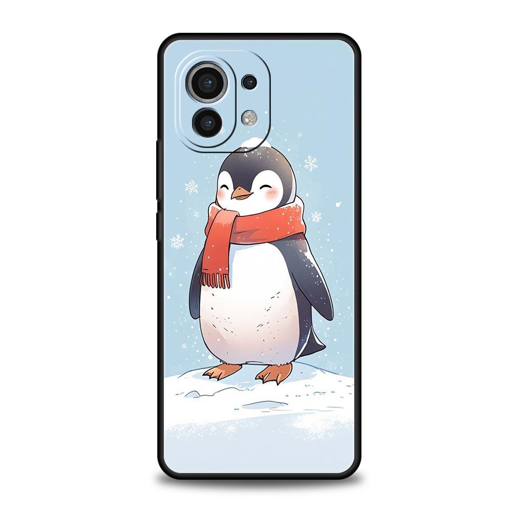 Penguin Kawaii Cute Phone Case For Xiaomi Mi 17 15T 15 14 14T 13T 12T Pro 12 13 Lite 5G 11T Poco X6 X7 X5 Pro Soft Cover