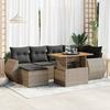 VidaXL Garden Lounge Set with Cushions 7 Pcs Grey Braided Resin 3327287