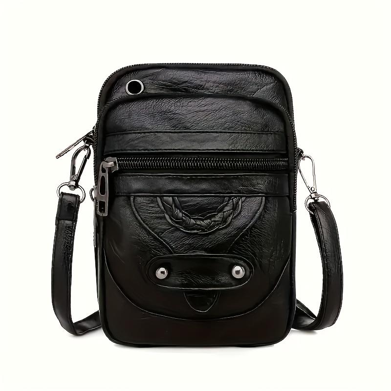 Multi-Layer Crossbody Bag for Women with Adjustable Shoulder Strap And Multiple Zip Pockets for Storing Personal Items And Mobile Phone