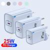 20W PD Fast Charging Travel Charger with EU/US/UK Plugs
