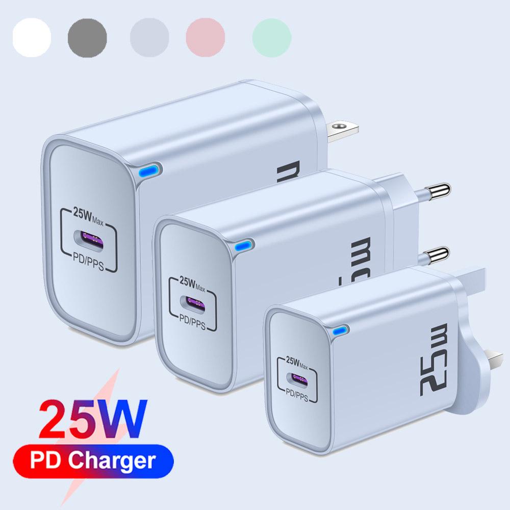 20W PD Fast Charging Travel Charger with EU/US/UK Plugs