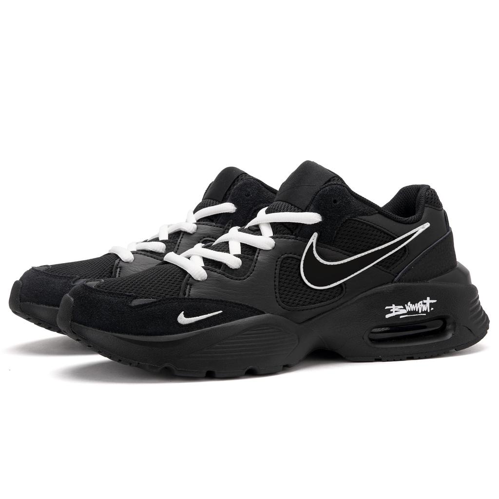 Nike Air Max Fusion Low Top Running Shoes Unisex Black White CJ1670-001(Team1102-2.0XX)