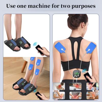 Máquina Masajeador de Pies TENS-EMS Profesional para Relajación, Almohadilla de Masaje de Puntos de Acupuntura Shiatsu con Pulsos, Portátil para Uso en Casa