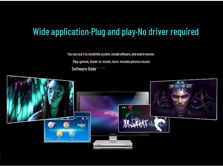 High Definition 4K Blu-ray Combo Drive & DVD Burner with USB Connection