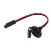 SAE Panel Mount Power Socket Lead 12 AWG, 2-Pack 30 Cm Cable with Protective Cap and Countersunk Base for Solar Battery Connection