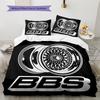 BBS Muster Bettwäsche, Steppbett Set Bettbezug Kissenbezug Zuhause Geburtstagsgeschenk (1 Bettbezug + 2 Kissenbezüge, ohne Füllung)