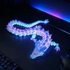 Flexible Dragon Figure for Desk Decor 3D Printed Glow in the Dark Fidget Toy, Articulated Non-toxic Plastic Toy Desktop Ornament Kids and Adults,