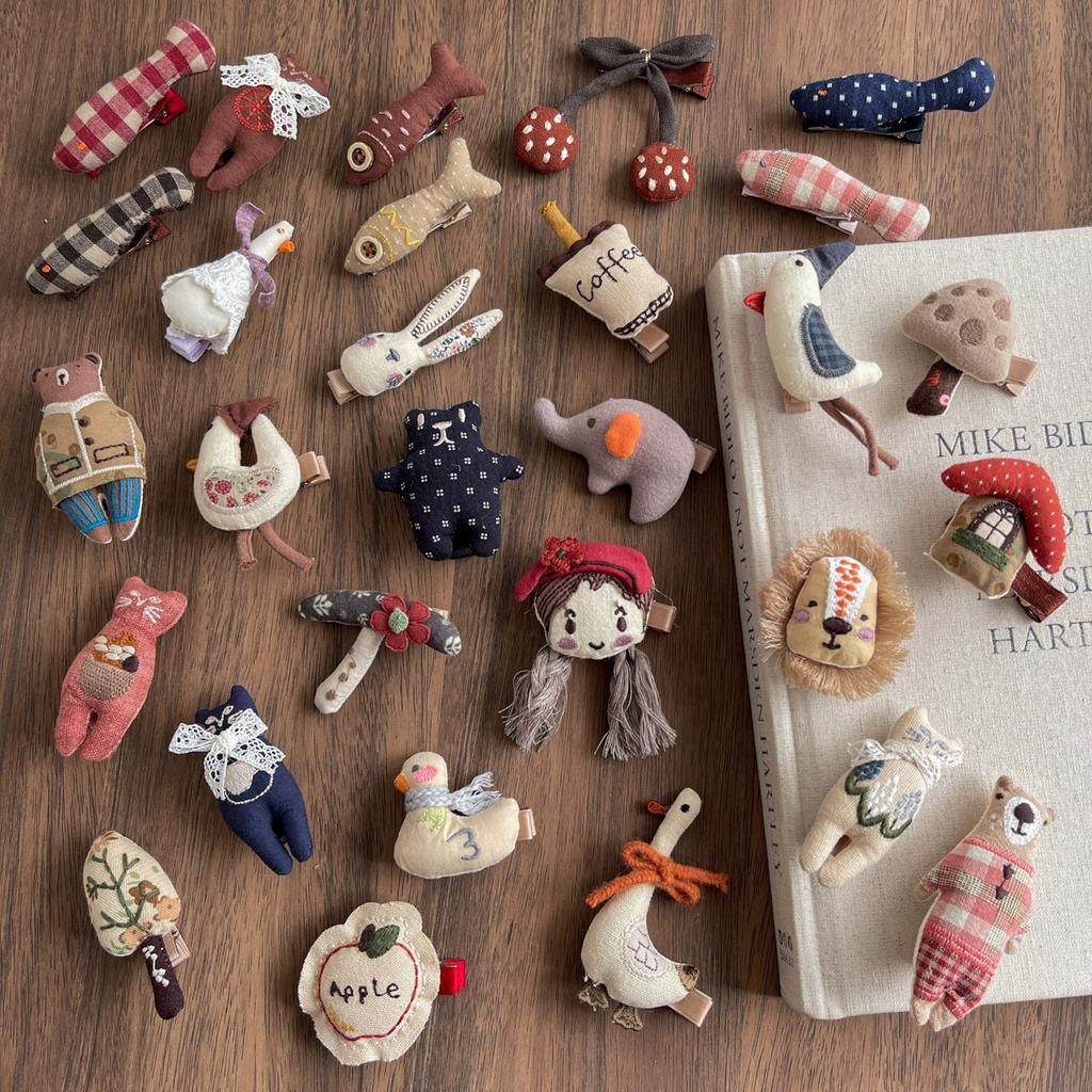 Cartoon Hair Clips for Girls Handmade Hairpins Baby Side Clip Cute Newborn Hair Accessories Kids Hair Holder Photography Props