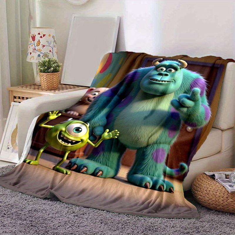 1pc, Soft and Cozy Monster Inc. Plush Blanket, Perfect for All Seasons, Home Decor, Soft Flannel Throw Blanket, Versatile & Cozy for Bedroom, Living R