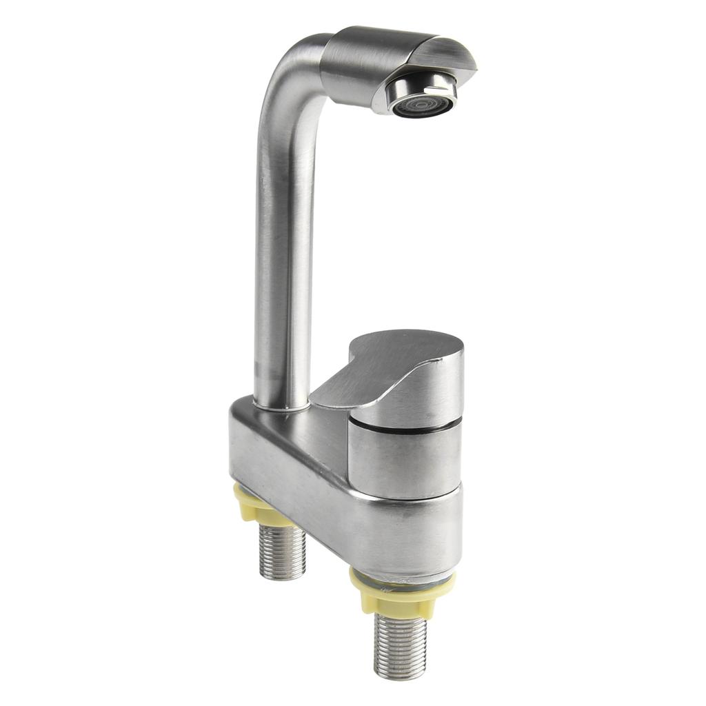Easy To Clean Basin Faucet 2 Holes 304 Stainless Steel