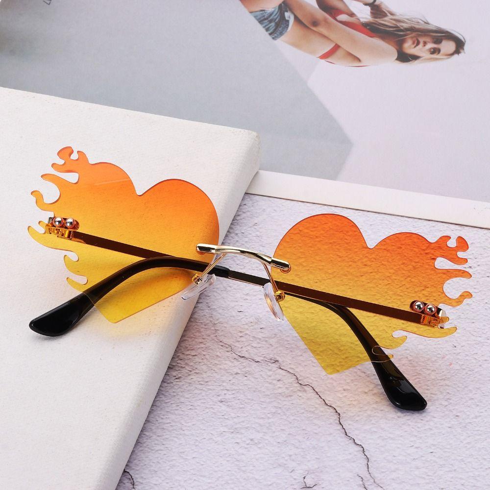 Costume Accessories Flame Love Sun Glasses UV400 Protection Party Favor Eyewear  for Women & Men