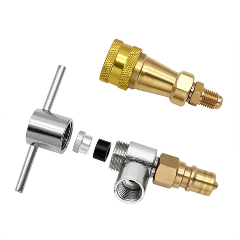 Refrigerator Quick Coupling Fridge Refrigerants Refill Adapter High Pressure Washer Connector Tool Easy to Install