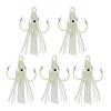 5pcs Trolling Lures Fishing Wobbler Artificial Baits Glow Jig Squid Skirt Baits Fishing Tackle Crankbait Lure