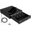 Cash Register Drawer, 33 Cm 12 V, for POS System with 4 Bill 5 Coin Cash Tray, Removable Coin Compartment & 2 Keys Included